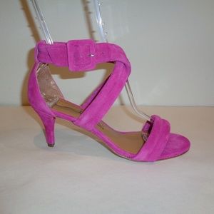 Nina Size 7.5 M HARU Pink Suede New Heeled Sandals